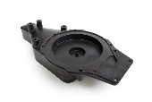 Gear box with mounting inserts