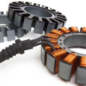 Engine stator using insert over-molding